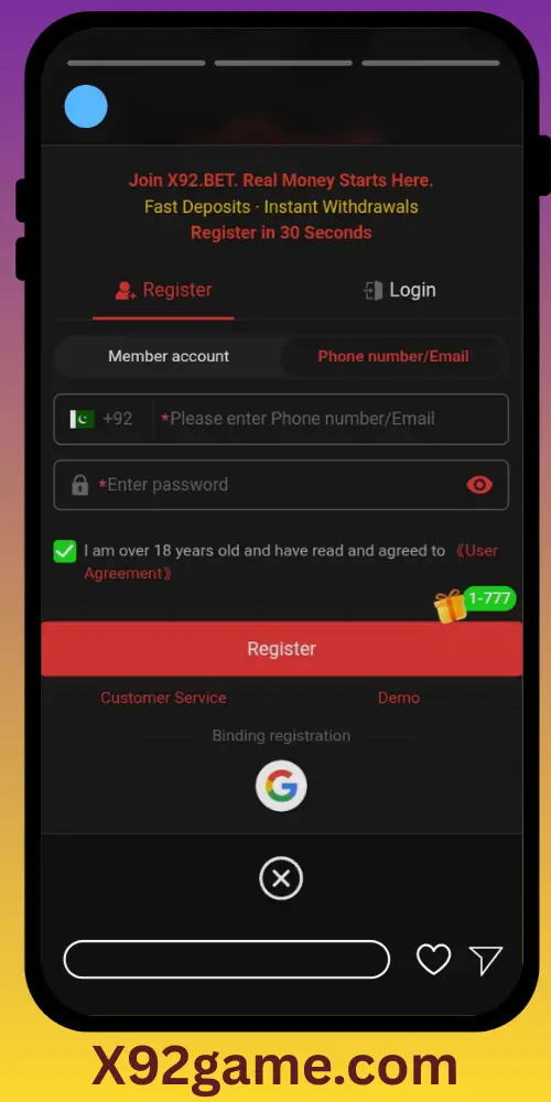 X92 Registration
